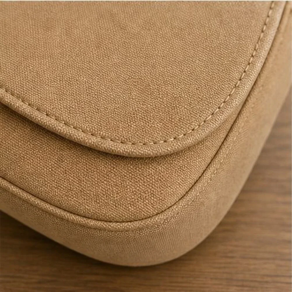 Camel Canvas Crossbody Bag